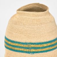 Thia Woven Basket Blue & Green