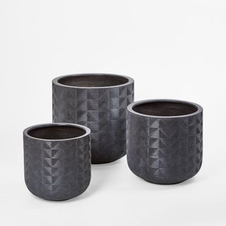 Sawyer Set of 3 Planter Grey