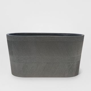 Logan Set of 2 Oval Planter Grey