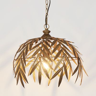 Leaves Ceiling Pendant Antique Brass