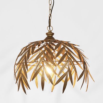 Leaves Ceiling Pendant Antique Brass