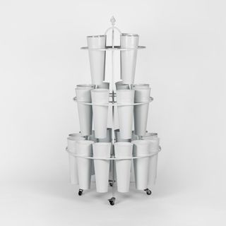 Bucket Stand 24 Bucket White