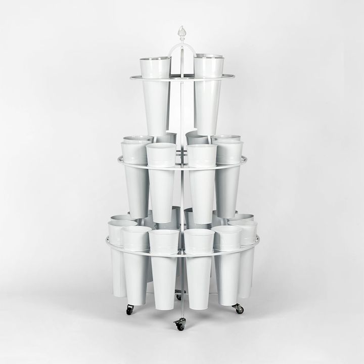 Bucket Stand 24 Bucket White