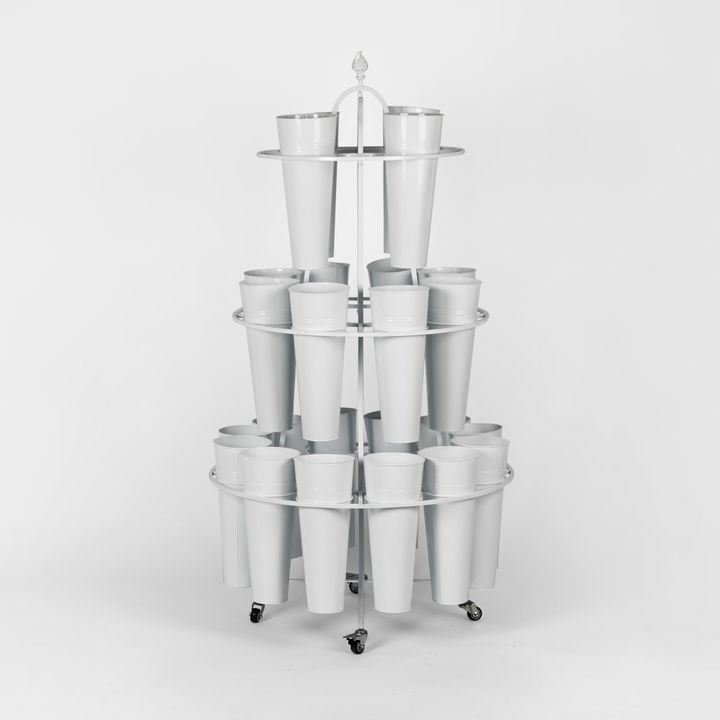 Bucket Stand 24 Bucket White