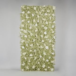 White Rose Hydrangea  & Gyp Floral Wall