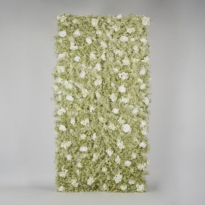 White Rose Hydrangea  & Gyp Floral Wall