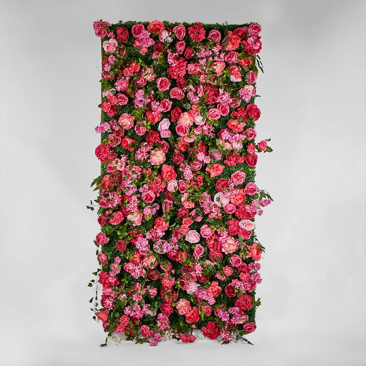 Fuchsia Hot Pink Rose Camelia Blossom Wall 120x240cm