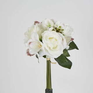 White Rose Hydrangea and Cymbidium Orchid bouquet