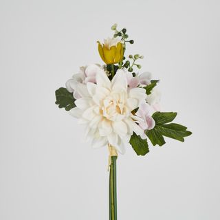 40cm White Dahlia Hydrangea Bouquet