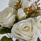 39cm White Rose Bush x 9