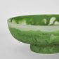 IDRA  Swirl Resin Serving Bowl on Stand Green