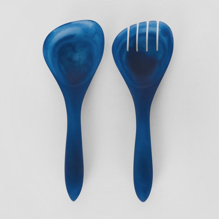 IDRA Swirl Resin Salad Servers Blue