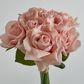 Peach Rose Bouquet x 8 5 Large 3 Small