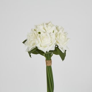 White Rose Bouquet x 8 5 Large 3 Small