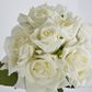 White Rose Bouquet x 8 5 Large 3 Small