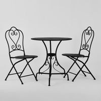 Annabel Folding Dining Chair Black -Outdoor