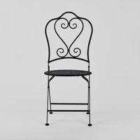 Annabel Folding Dining Chair Black -Outdoor