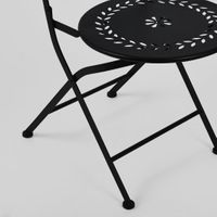 Annabel Folding Dining Chair Black -Outdoor