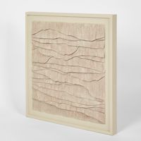 LADRAR Bark Wall Art Square Ecru