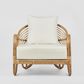 Alexis Armchair Natural/White Fabric