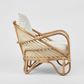 Alexis Armchair Natural/White Fabric