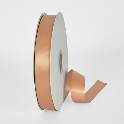 Peach Double Sided Satin Ribbon 25mm 100yards - P805