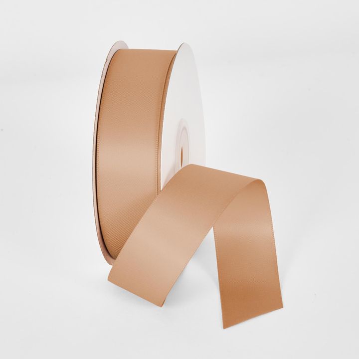 Peach 25mm Double Sided Satin Ribbon 25 Yards - P805