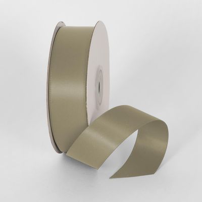 Olive Gray 22.86m - 25mm Double Sided Satin Ribbon P565