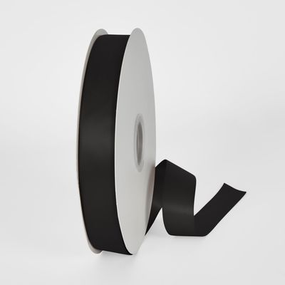 Black Double Sided Satin Ribbon 25mm 100yards - P123