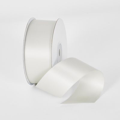 White 22.86m -38mm Double Sided Satin Ribbon  P112