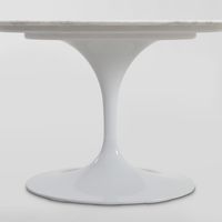 Aurora Oval Dining Table Marble White 200cm