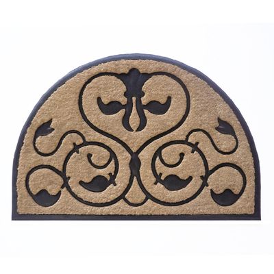 Baroque Arch Coir & Rubber Doormat Large 60x90