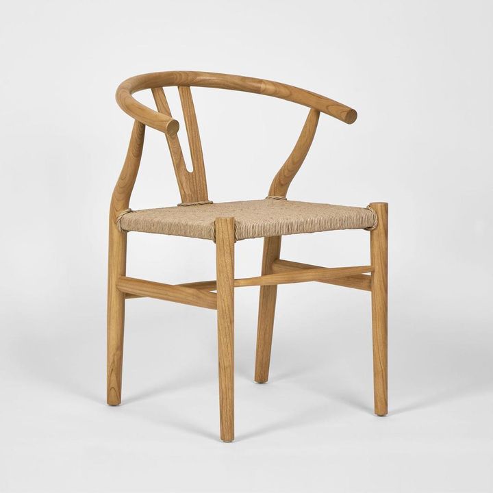 Arc Wishbone Dining Chair Natural