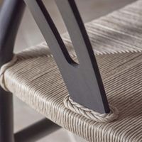 Arc Wishbone Dining Chair Black/Natural