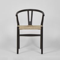 Arc Wishbone Dining Chair Black/Natural