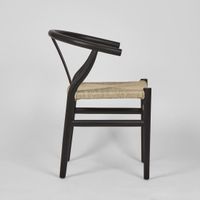 Arc Wishbone Dining Chair Black/Natural