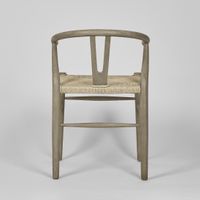 Arc Wishbone Dining Chair Grey/Natural