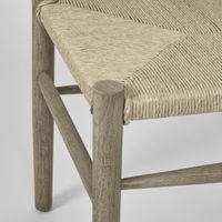 Arc Wishbone Dining Chair Grey/Natural