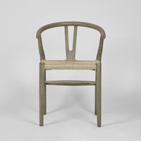 Arc Wishbone Chair Grey/Natural