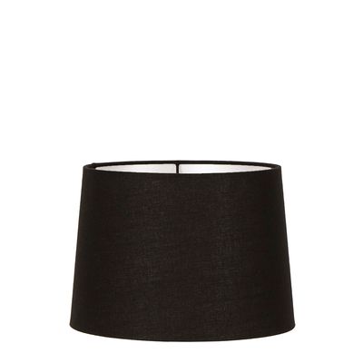 Linen Drum Lamp Shade Small Black