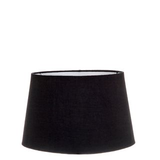 Linen Drum Lamp Shade Medium Black