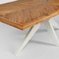 Mudgee 220 cm  Dining Table Timber Top White Leg