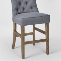 Storm Grey Counter Chair with Buttons