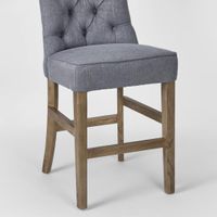 Storm Grey Counter Chair with Buttons