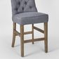 Storm Grey Counter Chair with Buttons