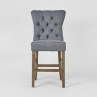 Storm Grey Counter Chair with Buttons