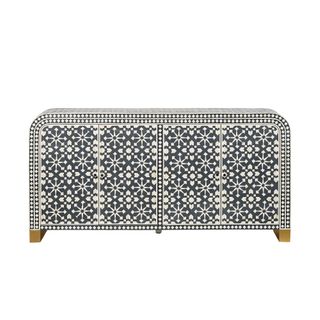 Adina Bone Inlay Sideboard Grey/White