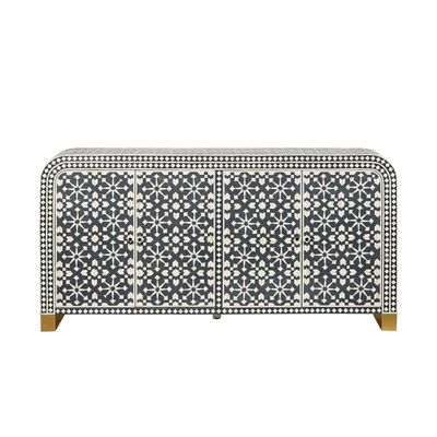 Adina Bone Inlay Sideboard Grey/White