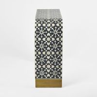 Adina Bone Inlay Console Table Grey/White