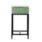 Stella Bone Inlay Bedside Table Green/White